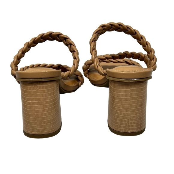 NWOT DV Dolce Vita Pang Slip On Braided Strappy Chunky Heels Sandals Tan Size 9 - Picture 10 of 16